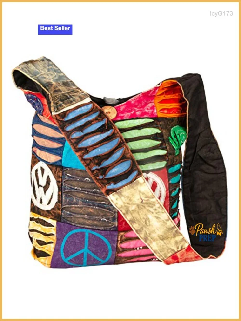 Handmade Patchwork Hobo Bag Organic Cotton Quilted Boho Shoulder Purse Zipper